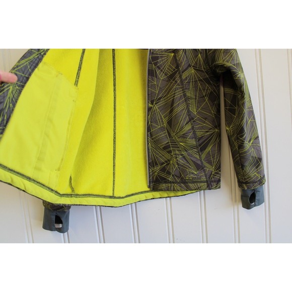 LL Bean Boys Size M 10-12 Fleece Lined Nylon Full Zip Gray Green Coat Jacket‎ - Picture 6 of 10